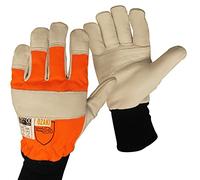 OZAKI - Gants Tronçonneuse - Gants Demi-Saison Spécial Travaux de Tronçonnage - Protection Dos de la Main Gauche - Taille 10/L