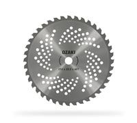 OZAKI - Lame 40 Dents Pour Débrousailleuse - Dents à Pointe Carbure - Largeur de Coupe : 255 mm - Epaisseur 1,3 mm - Alésage 20 mm