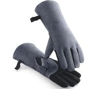 OZERO Gants résistants à la Chaleur, Gants en Cuir pour Barbecue, Four, Soudure, Jardinage