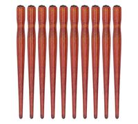 Ozgkee 10 Pièces Porte-stylo Plume, Prise en Main Confortable Plus Lisse Porte-plume Bande Dessinée en Bois pour Art Peinture Calligraphie Anglaise(Couleur palissandre)