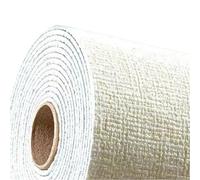 OZLCUA Papier Peint Thermique 3D Self-Adhesive Linen Waterproof Insulation Wallpaper Roughcast Room Wall Decoration Bedroom TV Background Sticker(White-beige,50cmX2.8m)