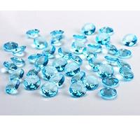 P&D Lot de 100 Pierres décoratives en Strass de 1,2 cm // Décoration de Table pour Mariage, baptême, Communion, décoration de Table (Turquoise)