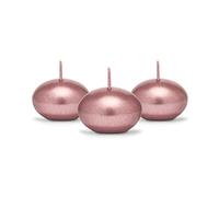 P&D SDMET40-019R-OP Lot de 50 bougies flottantes décoratives Rose Or metellic 4 cm