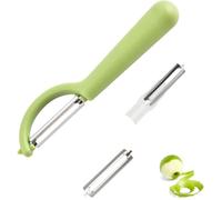 P-Éplucheur de Tupper avec 2 Lames de Rechange Econome Eplucheur Légumes pour Tupperware Vegetable Peeler Eplucheur Pomme Vert une
