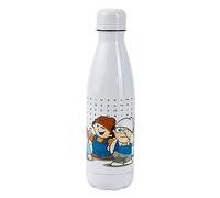 p:os 34998 - Gourde en Acier Inoxydable Mainzelmännchen pour Enfants et Adultes, Bouteille d'eau avec Bouchon à vis, env. 500 ML, Double paroi, Anti-Fuite