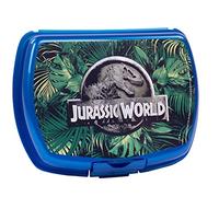p:os p:os Jurassic World - Boîte à déjeuner pour enfant - Motif dinosaure - En plastique - Avec un compartiment et une fermeture à clip - Idéale pour le goûter à l'école