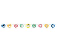 P’TIT CLOWN - Accessoires Décoration d’Anniversaire Enfant - Lapins Crétins™ - Licence Officielle - Assiettes, Gobelets, Serviettes, Confettis, Sachets, Cartes d’Invitation (Guirlande - 3,6 m)