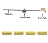 P80 - Torche de découpe plasma - Rouleau de guidage circulaire - Compas de coupe réglable - Roue de guidage pour la torche - Accessoires de soudure et de découpe en acier