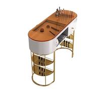 PA-DABAOO Table De Manucure Autoportante En Verre Trempé, Table De Salon De Manucure Avec Collecteur De Poudre À Ongles, Bureau À Ongles Avec Tiroirs Et Étagères De Rangement,80cm