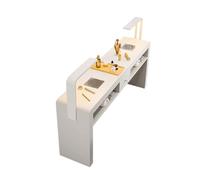 PA-DABAOO Table De Manucure Avec Lampe À Ongles, Bureau De Spa Pour Salon De Beauté Avec Collecteur De Poudre À Ongles, Poste De Travail Professionnel Pour Les Ongles,160cm