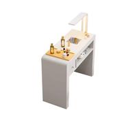 PA-DABAOO Table De Manucure Avec Lampe À Ongles, Bureau De Spa Pour Salon De Beauté Avec Collecteur De Poudre À Ongles, Poste De Travail Professionnel Pour Les Ongles,80cm