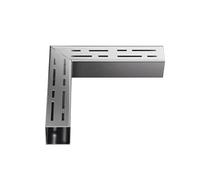 PAAWBW Caniveau de Drainage d'allée en Acier Inoxydable avec Grille Amovible, Longueur 100 cm, 1 pièce(7x5cm Corner 1)