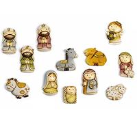 Paben Articles religieux Lot de 12 pièces aimantées crèche groupe Nativité Spiritueux 5,2 cm en résine