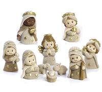 PABEN Ensemble complet crèche en résine pour enfants en résine, 10 personnages, 5,8 cm