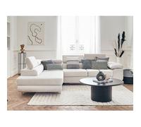 Best mobilier Canapé d'angle gauche Pablo 5 places convertible têtières réglables velours Beige