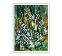 Pablo Picasso Nature morte avec bouteille de toiles d’Anis del Mono Gravures sur toile Cubisme Art mural géométrique non encadré Peinture célèbre Réplique pour Home Office Sans cadre 90x120cm