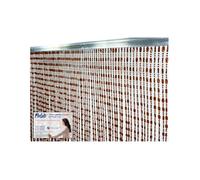 PABLO © TENT avec perles anti-insectes BROWN en pvc anti-bruit avec tige METAL Cm. 120x220