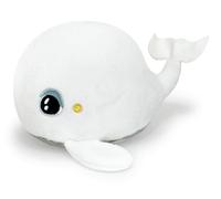 Pabobo – Peluche lumineuse – Shakies Baleine – Veilleuse douce portable, minuteur, blanc