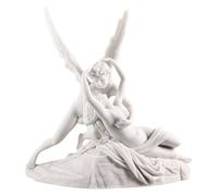 Pacific Giftware Eros & Psyche by Antonio Canova Statue d'amoureux de la mythologie grecque et romaine Finition marbre blanc 28 cm