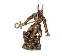 Pacific Giftware Figurine Anubis bronzée sur les rochers comme guerrier