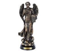 Pacific Giftware St. Barachiel Archangel Blessings from God Figurine 8 Inch Tall Wooden Base with Brass Name Plate
