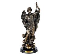 Pacific Giftware St. Uriel Archangel of Light and Wisdom Figurine 8 inch Tall Wooden Base with Brass Name Plate