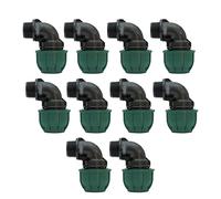 [Pack 10] Coude fileté mâle PP pour tuyau en polyéthylène (PE) Coude de 25mm x 3/4" de 90 degrés Connecteurs d'eau pour tuyaux. Montage rapide pour l'installation de canalisations