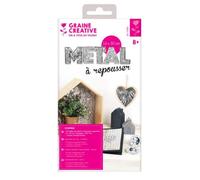 PACK 10 FEUILLES METAL A REPOUSSER (ALUMINIUM) ARGENT 300x160x0,07mm