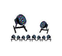 Pack 10 Jeux de Lumière Projecteurs Par RGB DMX Party - Salle des fêtes DJ Mariage Soirée Anniversaire Bar Club Discothèque