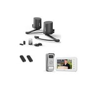 AVIDSEN Pack Connecté - Motorisation Portail Battant Orane Connect + Visiophone Elia Smart 2 - Inclus : 4 Télécommandes, Capteur de Position, Écran 7" - Compatible Alexa & Google Home