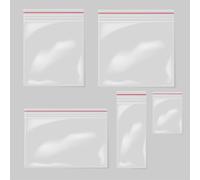 Pack 100 Sachets Plastiques Refermables, Zip 12x18cm - Sac Durable pour Conservation Alimentaire, Organisation Artisanat & Congélateur - Zip 4x6 Réutilisable avec Fermeture Sécurisée