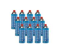Pack 12 Cartouches Gaz Butane 390 ml 227 g Valve Sécurité pour Réchaud Portable Chalumeau Lampe à Gaz KEMPER