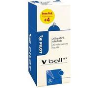 Pack 16 stylos roller PILOT V-BALL 0.7 mm capuchon + 4 offerts - bleu