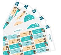 Pack 164 Étiquettes Crèche et École Maternelle - Personnalisées pour Vêtements et Objets - Autocollantes et Thermocollantes - Loutre