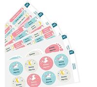 Pack 164 Étiquettes Crèche et École Maternelle - Personnalisées pour Vêtements et Objets - Autocollantes et Thermocollantes - Licorne 1