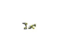 Pack Perceuse-visseuse à percussion RYOBI 18V - Meuleuse d'angle One+ 18V - 1 batterie 18V 2.0 Ah - 1 batterie 18V 4.0 Ah - 1 charg