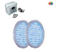 Pack 2 ampoules LED 252 RVB avec télécommande