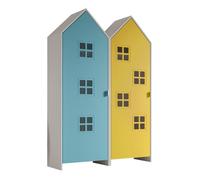 Pack - 2 Armoires Enfant ""Casami Bruges"" 171cm Bleu & Jaune