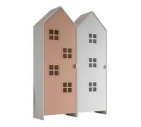 Pack - 2 Armoires Enfant ""Casami Bruges"" 171cm Rose & Blanc