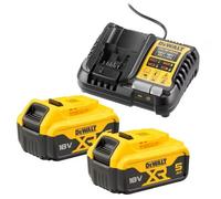 Pack power 18V XR (2x5,0 Ah) avec chargeur - DEWALT DCB1104P2-QW