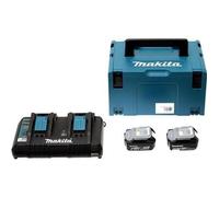 Pack 2 batteries 18V 6Ah + Chargeur double DC18RD + Coffret Makpac | 198077-8 - Makita