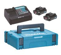 Pack 2 Batteries BL1021B + DC10SA + Makpac MAKITA - 197658-5