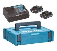 Makita Pack de 2 batteries BL1021B + DC10SA + Makpac – 197658-5