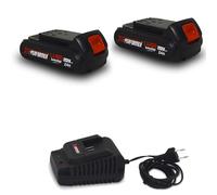 Pack 2 Batteries Concept 20V Lithium 2 Ah Compatible pour la Gamme d'outils Electro-portatifs X-PERFORMER + Chargeur