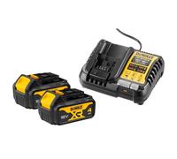 Pack 2 batteries DEWALT XR 18V 4Ah Li-Ion + chargeur - DCB1104M2-QW