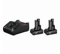 Bosch Pack 2 batteries GBA 12V 6,0 Ah + chargeur GAL12V-40 – 600A01B20