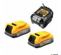 Pack 2 Batteries Powerstack XR 18V DEWALT 1.7Ah Li-Ion + Chargeur - DCB1102E2-QW
