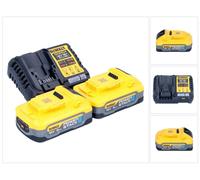 Pack 2 Batteries Powerstack XR 18V DEWALT 5Ah Li-Ion + Chargeur - DCB1104H2-QW