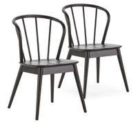 Lot de 2 chaise vs venta stock en bois non empilable non pliable H. 83 cm interieur noir