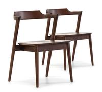 Lot de 2 chaise vs venta stock interieur non empilable non pliable en bois massif H. 76 cm bois G